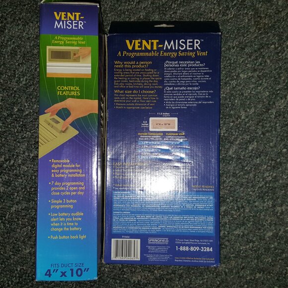 Vent Miser Programmable Energy Saving Vent Cover, 4-by-10-Inches - White - Picture 2 of 6